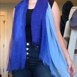 Ombré blue scarf